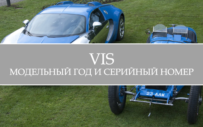 VIS (с 10 по 17 знак VIN) – отличительная часть, серийный номер и модельный год